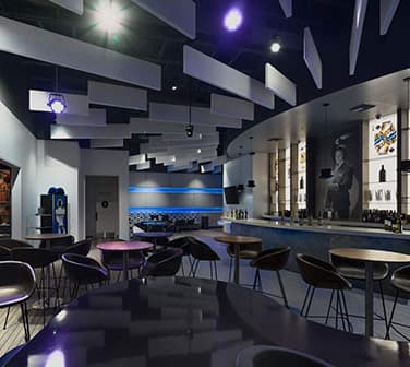 Interior of the full-service bar