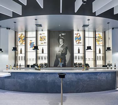 The lobby bar area
