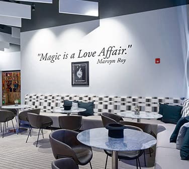 Lounge with inspirational quote