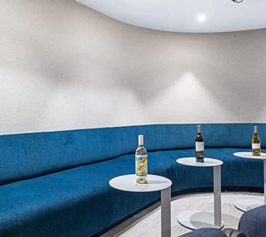 The VIP lounge area